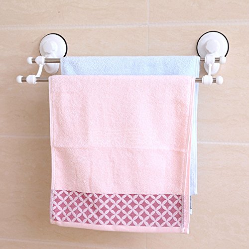 ILS - Doble puente rack ropa deposito toallero baño con ventosa