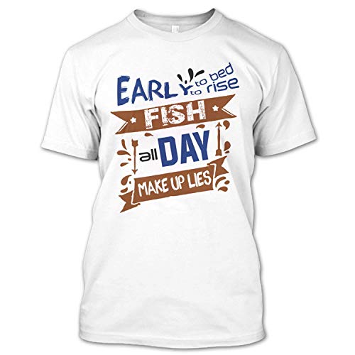 I'm A Fishing Lover Shirt, Fish All Day Make Up Lies T Shirt, I Love Fishing Shirt - T Shirt For Men and Women.