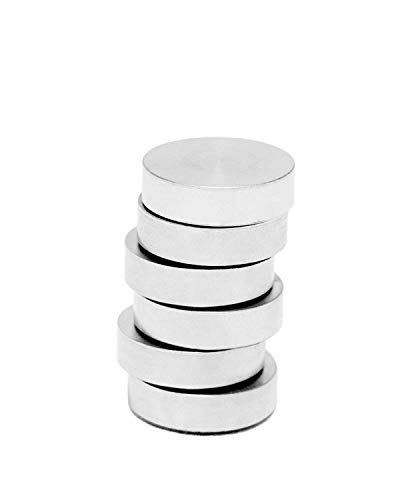 Imanes Neodimio, Imanes Nevera Extrem Imán Fuerte 2,2 kg de Fuerza Imanes de Disco de Tierra RARA para artesanías, Manualidades, Hobbies(6mm 8mm 10mm) (60pc)