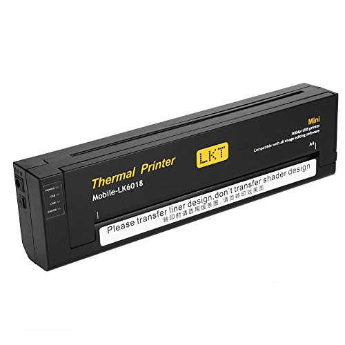 Impresora térmica para tatuaje Máquina copiadora Plantilla Profesional para hacer tatuajes Fabricante de papeles de transferencia, Impresora de tamaño mini compatible con PC(BLACK)