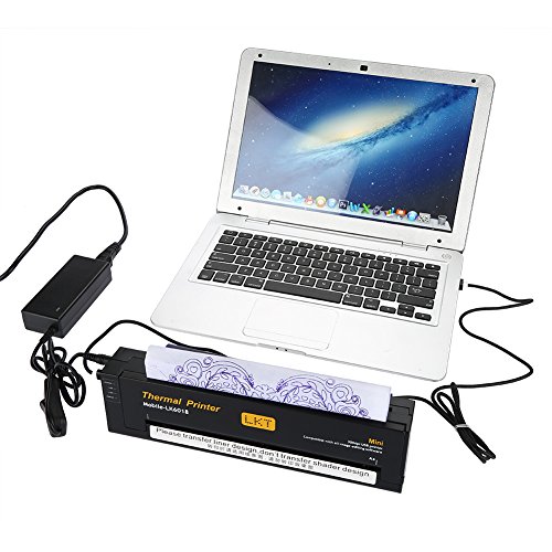 Impresora térmica para tatuaje Máquina copiadora Plantilla Profesional para hacer tatuajes Fabricante de papeles de transferencia, Impresora de tamaño mini compatible con PC(BLACK)