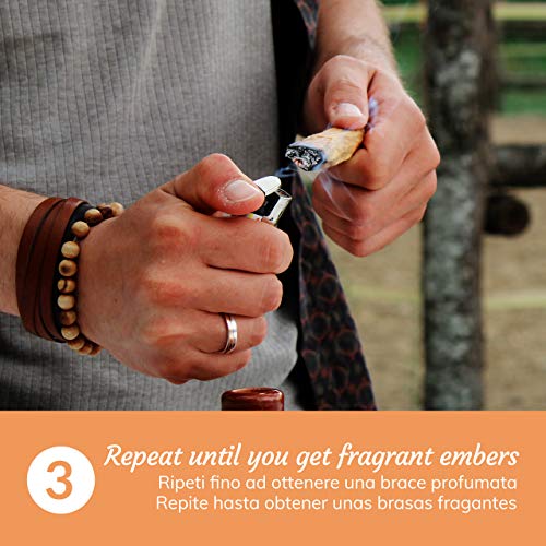 Incienso Natural Palo Santo - Palitos Variedad Amarillo - 5 Palitos - Aroma balsámico y Fresco - Original Bursera Graveolens ecuatoriano - Recupera Buena energía y alegría!