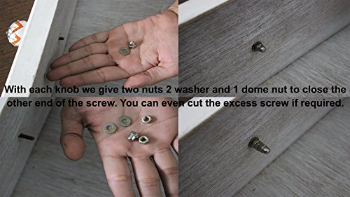 Indianshelf 2 Piece hecho a mano cerámica Asas cajón la cómoda Tire Gabinete Par en línea, cerámica, Blue 1, 4 Knobs of 1.75"