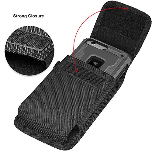 iNNEXT Funda vertical Oxford para iPhone 8 y iPhone 7 y 6S con clip de cinturón de acero de seguridad, funda universal para teléfonos inteligentes de 4.7 pulgadas