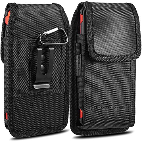 iNNEXT Funda vertical Oxford para iPhone 8 y iPhone 7 y 6S con clip de cinturón de acero de seguridad, funda universal para teléfonos inteligentes de 4.7 pulgadas