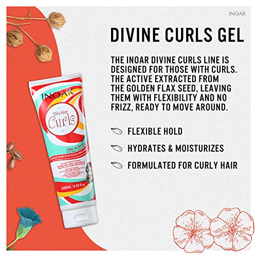 Inoar Gel Divine Curls Cabellos Rizados - 240 gramos