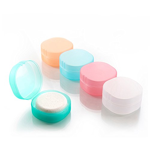 Inovey Minleaf Portátil Redondeado Transparente Espuma Esponja Viajes Jabón Contenedor Soap Caja De Almacenamiento -S - Blanco