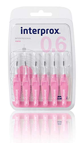 Interprox Nano 6 cepillos de dientes – Color Rosa