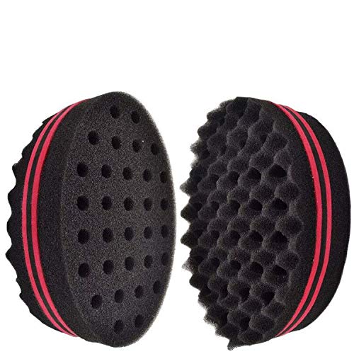 INTVN 3 Piezas Hair Sponge Brush Twists Sponge,Curl Sponge Wave Hair Sponge Brush Barber Tool,for Twists, Coils, Curls in Afro-Style Hair