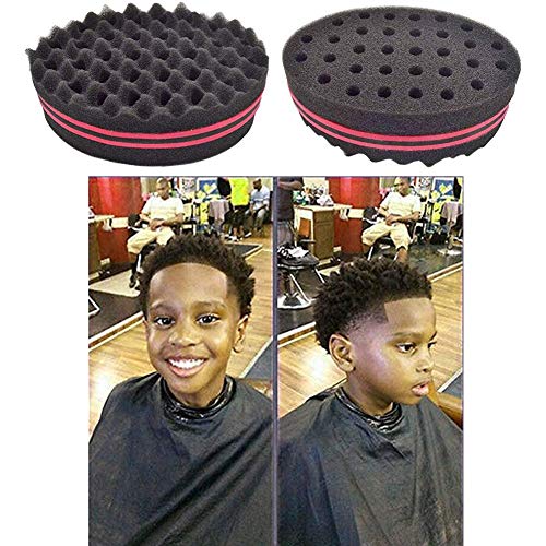 INTVN 3 Piezas Hair Sponge Brush Twists Sponge,Curl Sponge Wave Hair Sponge Brush Barber Tool,for Twists, Coils, Curls in Afro-Style Hair