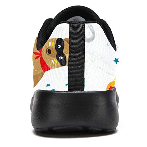 Iobaby - Zapatillas deportivas para correr para mujer, diseño de osito de dinosaurio, malla transpirable, senderismo, tenis, color Multicolor, talla 41 EU