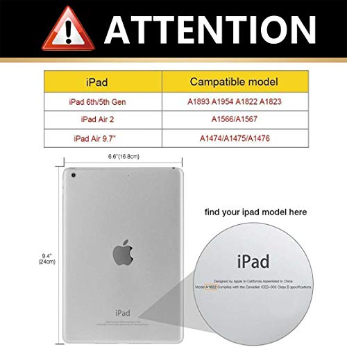 iPad 9.7 Funda para Tableta Cosmic Art Ciencia ficción Papel Tapiz Beauty Fit 2018/2017 iPad 5ta / 6ta generación Las Cubiertas para iPad 9.7 también se Ajustan a iPad Air 2 / iPad Air Auto Wake/SL