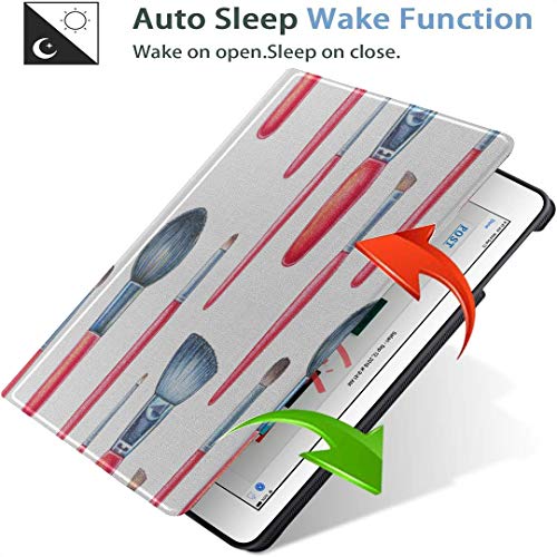 iPad 9.7 iPad Case Pincel de Maquillaje Pintado a Mano Beauty Fit 2018/2017 iPad 5ta / 6ta generación Funda Protectora para iPad 9.7 También se Ajusta al iPad Air 2 / iPad Air Auto Wake/SL