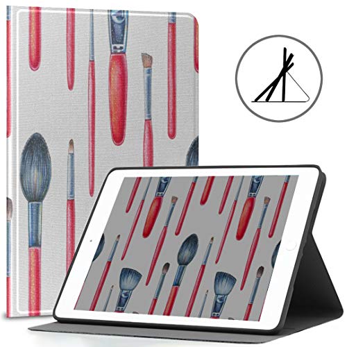 iPad 9.7 iPad Case Pincel de Maquillaje Pintado a Mano Beauty Fit 2018/2017 iPad 5ta / 6ta generación Funda Protectora para iPad 9.7 También se Ajusta al iPad Air 2 / iPad Air Auto Wake/SL