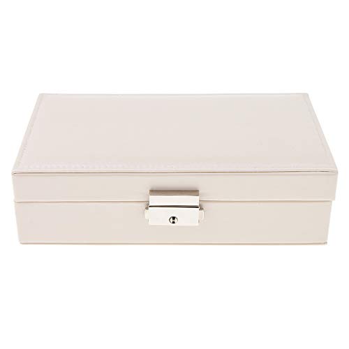 IPOTCH Caja Joyero Organizador de Joyerías Estuche para Almacenamiento de Joyas Anillos Pendientes - Blanco
