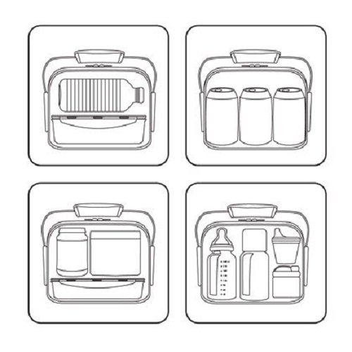 Iris Bolsa portalimentos para llevar comida con contenedores de 0,6 y 0,8L