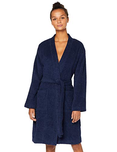 Iris & Lilly, Albornoz Corto de Rizo para Mujer, Azul (Blue), S