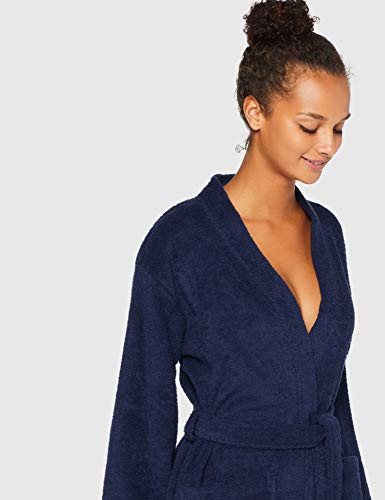 Iris & Lilly, Albornoz Corto de Rizo para Mujer, Azul (Blue), S