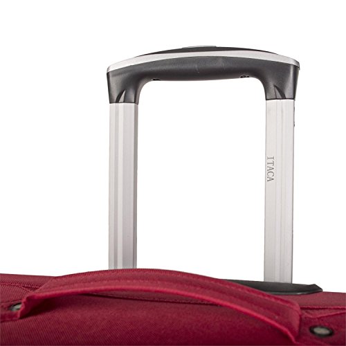 ITACA - Maleta de Viaje Cabina Blanda 4 Ruedas 55x40x20 cm Trolley Poliéster EVA. Equipaje de Mano. Resistente y Ligera. Mango y Asas. Low Cost Ryanair Vueling. I52750, Color Rojo