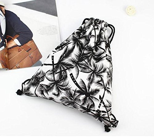 iTemer Lona viga cordón diseño Mochila Bandolera Coco patrón Bolso de la Lona señoras Mochila Bolsa Casual