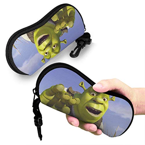 IUBBKI S-Hr-Ek Gafas de sol Estuche blando Neopreno Ligero Estuche portátil con cremallera para anteojos con clip para cinturón, Negro,