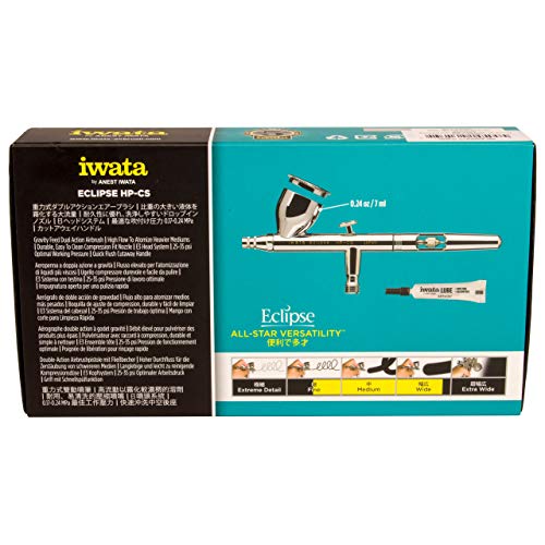 Iwata Eclipse HP-CS 0.35mm Dual Action Gravity Feed Airbrush - 5 Years Warranty by IWATA ECLIPSE