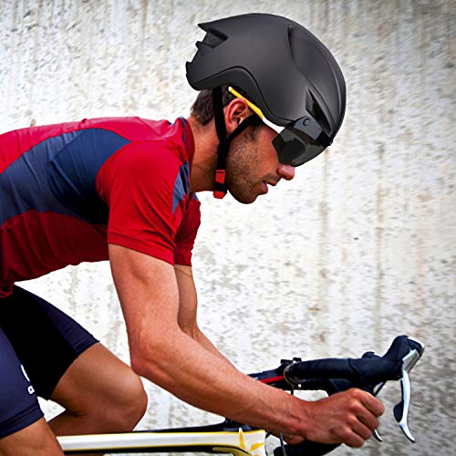 iWUNTONG Casco de Bicicleta Casco de Seguridad Ligero Casco de Bicicleta de Carretera y montaña Hombres Mujeres Casco Transpirable Ajustable con USB Casco de Ciclismo Recargable