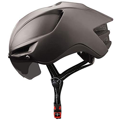 iWUNTONG Casco de Bicicleta Casco de Seguridad Ligero Casco de Bicicleta de Carretera y montaña Hombres Mujeres Casco Transpirable Ajustable con USB Casco de Ciclismo Recargable