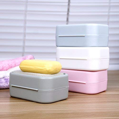 Jabonera Baño de Viaje Caja de Jabón Durable Plástico Resistente al agua Potable Esponja Jabonera Jabonera para Camping Home Bath 2 unids
