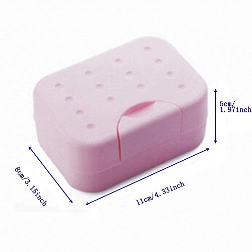 Jabonera Baño de Viaje Caja de Jabón Durable Plástico Resistente al agua Potable Esponja Jabonera Jabonera para Camping Home Bath 2 unids