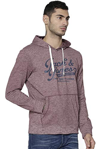 Jack & Jones Jjepanther Sweat Hood Noos Sudadera, Rojo (Port RoyalePort Royale), Medium para Hombre