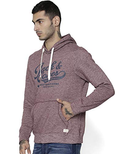 Jack & Jones Jjepanther Sweat Hood Noos Sudadera, Rojo (Port RoyalePort Royale), Medium para Hombre
