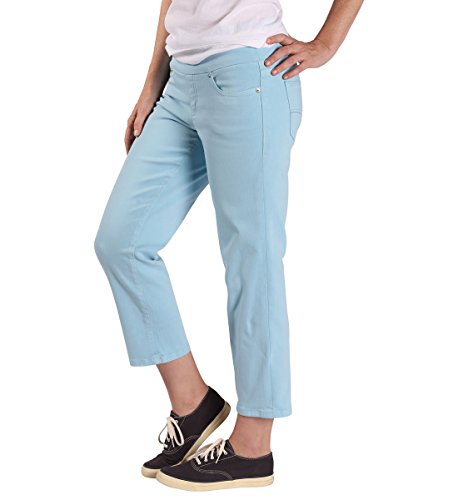 Jag Jeans de la mujer petite Echo Cropped Pant en Dolce de sarga -  Azul -