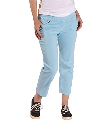 Jag Jeans de la mujer petite Echo Cropped Pant en Dolce de sarga -  Azul -