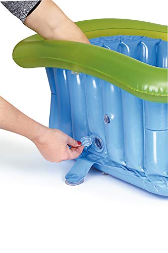 Jané Reductor para Plato de Ducha de 60x60 cm, Hinchable, 70 Litros, Incluye Inflador, con Ventosas y Tapón de Drenaje