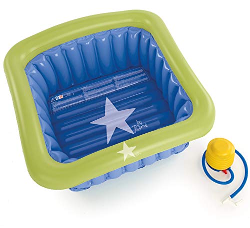 Jané Reductor para Plato de Ducha de 60x60 cm, Hinchable, 70 Litros, Incluye Inflador, con Ventosas y Tapón de Drenaje