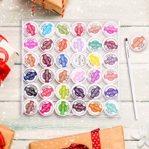 Janolia Esmaltes Semipermanente, 36 Colores Esmaltes de UV, Kit de Gel Esmaltes de Uñas, Manicura Kit para Principiantes y Profesionales, Esmalte de Fototerapia, Regalo Ideal