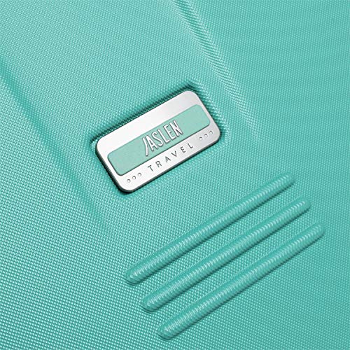 JASLEN - Juego de Maletas de Viaje Rígidas 4 Ruedas Trolley 55/66 cm ABS. Duraderas Resistentes y Ligeras. Candado TSA. Pequeña Cabina y Mediana. Marca Calidad y Diseño. 56515, Color Aguamarina-Plata