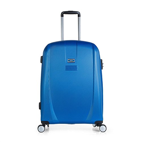 JASLEN - Juego de Maletas de Viaje Rígidas 4 Ruedas Trolley 55/66 cm ABS. Duraderas Resistentes y Ligeras. Candado TSA. Pequeña Cabina y Mediana. Marca Calidad y Diseño. 56515, Color Azul