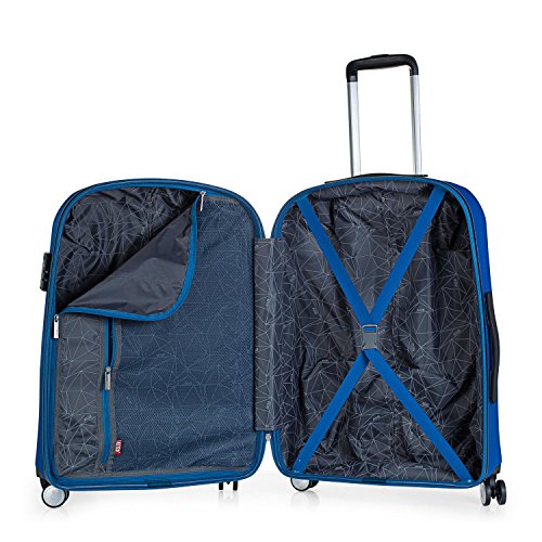 JASLEN - Juego de Maletas de Viaje Rígidas 4 Ruedas Trolley 55/66 cm ABS. Duraderas Resistentes y Ligeras. Candado TSA. Pequeña Cabina y Mediana. Marca Calidad y Diseño. 56515, Color Azul