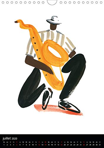 Jazz swinging new orleans (calendrier mural 2020 din a4 vertical) - musiciens de la nouvelle orleans (Calvendo Personnes): Musiciens de la Nouvelle ... et coloré (Calendrier mensuel, 14 Pages )