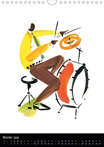 Jazz swinging new orleans (calendrier mural 2020 din a4 vertical) - musiciens de la nouvelle orleans (Calvendo Personnes): Musiciens de la Nouvelle ... et coloré (Calendrier mensuel, 14 Pages )