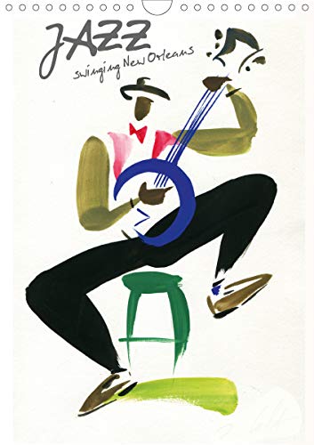 Jazz swinging new orleans (calendrier mural 2020 din a4 vertical) - musiciens de la nouvelle orleans (Calvendo Personnes): Musiciens de la Nouvelle ... et coloré (Calendrier mensuel, 14 Pages )