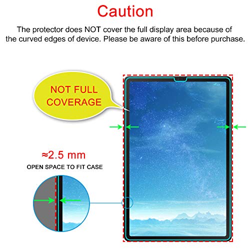 J&D Compatible para Samsung Galaxy Tab S5e Protector de Pantalla, 2 Paquetes [Vidrio Templado] [NO Cobertura Completa] Cristal Templado Protector de Pantalla para Galaxy Tab S5e