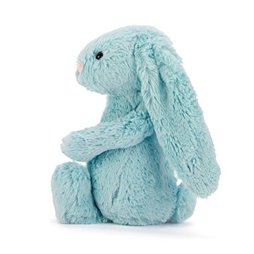 Jelly Cat- Peluche Bashful Aqua Bunny, Multicolor (Jellycat BAS3AQ)