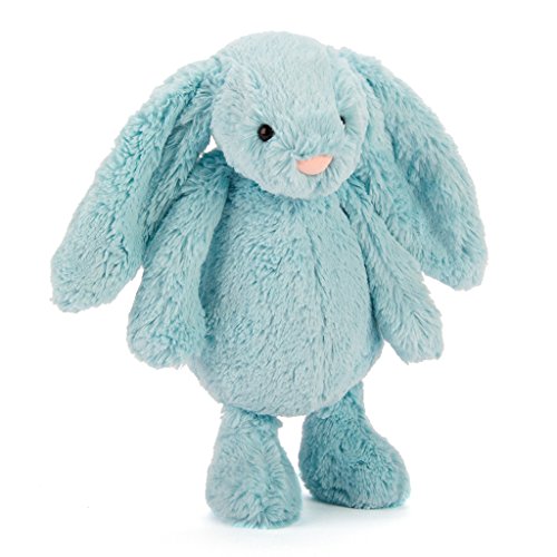Jelly Cat- Peluche Bashful Aqua Bunny, Multicolor (Jellycat BAS3AQ)