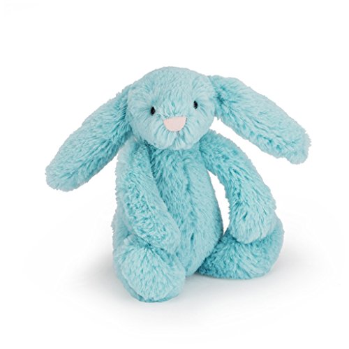 Jelly Cat- Peluche Bashful Aqua Bunny, Multicolor (Jellycat BAS3AQ)