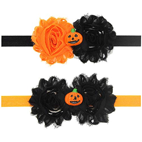 Jiacheng29 citrouille Tête de mort Fleur bébé fille enfant fête d'Halloween Décor accessoire pour cheveux