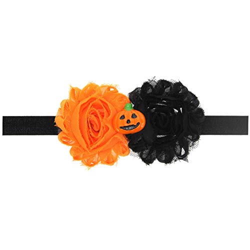 Jiacheng29 citrouille Tête de mort Fleur bébé fille enfant fête d'Halloween Décor accessoire pour cheveux