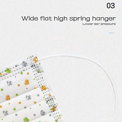 JIekyoi 50PCS Desechable ??????????? Facial Cubierta, 3 Capas, Impresión de Huevo de Dinosaurio, Protege Boca Y Nariz, Evita El Contacto De Polvo Y Transmisión, Limpia/Niños Niñas